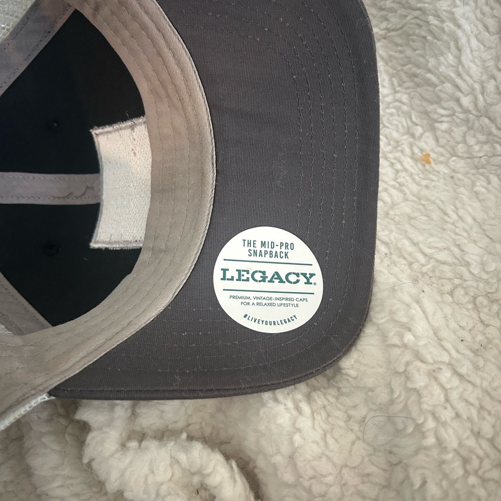 Legacy Mid Pro Snapback Black and Gray Trucker Hat - Picture 5 of 9